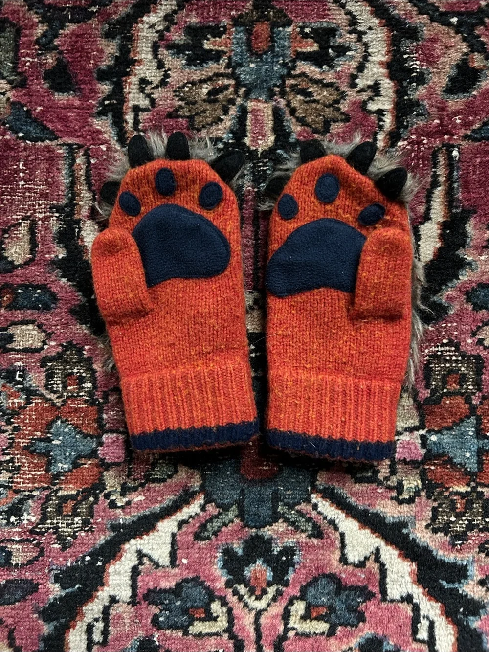 Mini Boden x Roald Dahl Furry Monster Mittens